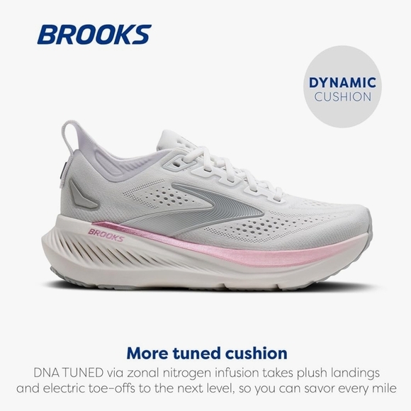 Brooks Women’s Glycerin 23 NeutraBrooks Women's Athletic Shoes in White and Pink - Picture 8 of 14